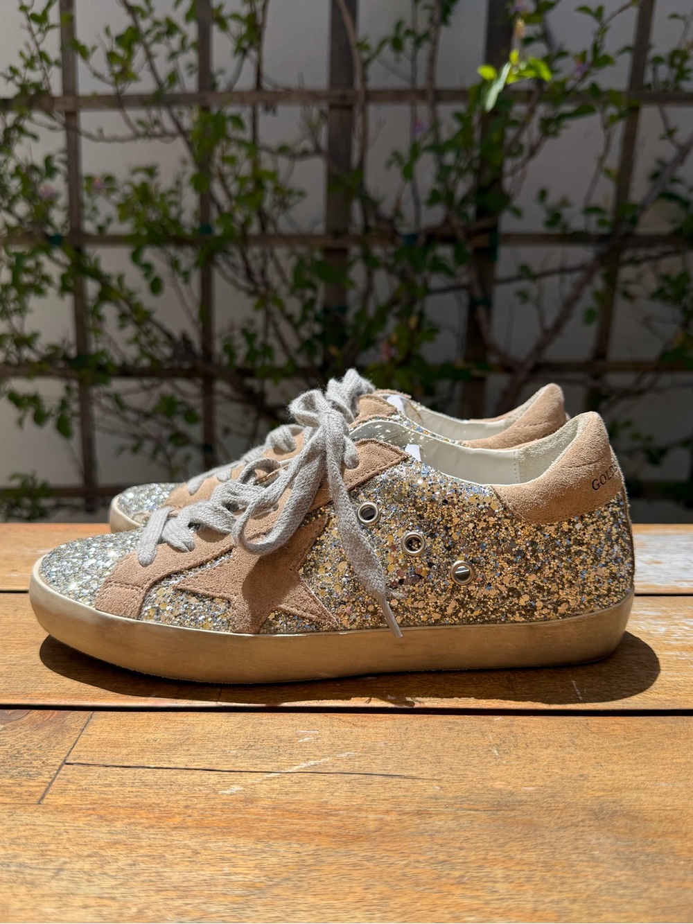 GOLDEN GOOSE Super-Star glitter sneakers - Picture 3 of 8